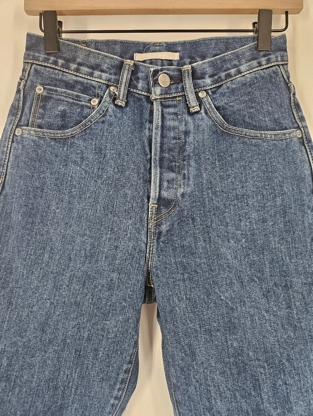 Hatski Dark Wash Japanese Selvedge Denim Cotton Straight Leg Jeans